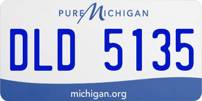 MI license plate DLD5135