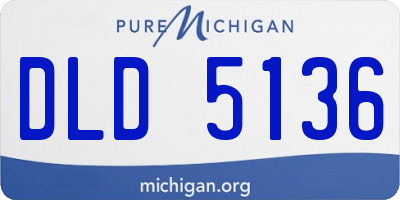 MI license plate DLD5136