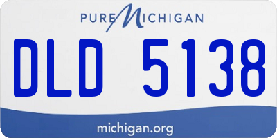 MI license plate DLD5138