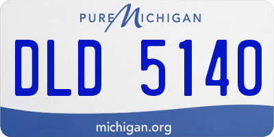 MI license plate DLD5140