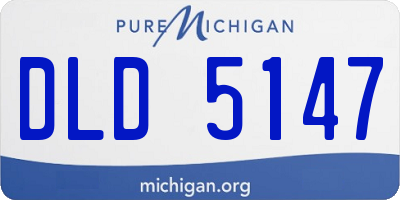 MI license plate DLD5147