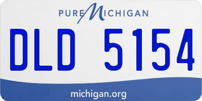 MI license plate DLD5154