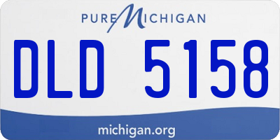 MI license plate DLD5158