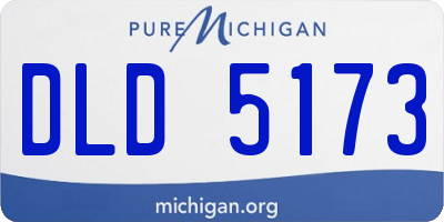 MI license plate DLD5173
