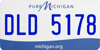 MI license plate DLD5178