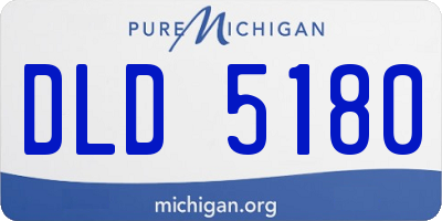 MI license plate DLD5180