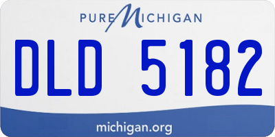 MI license plate DLD5182