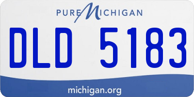 MI license plate DLD5183