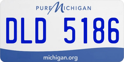 MI license plate DLD5186