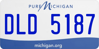 MI license plate DLD5187