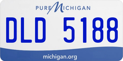 MI license plate DLD5188