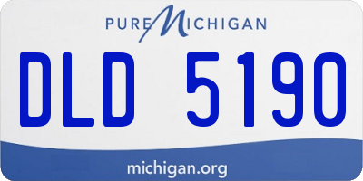 MI license plate DLD5190