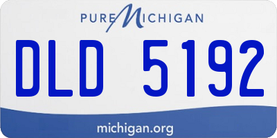 MI license plate DLD5192