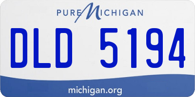 MI license plate DLD5194