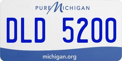 MI license plate DLD5200