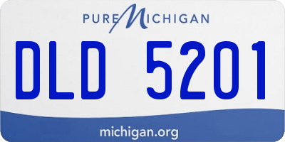 MI license plate DLD5201