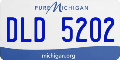 MI license plate DLD5202