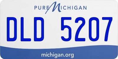 MI license plate DLD5207