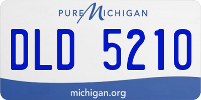 MI license plate DLD5210