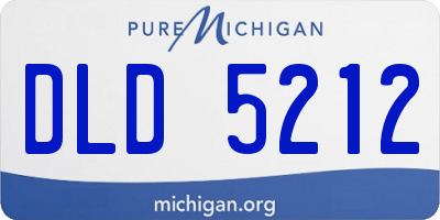 MI license plate DLD5212