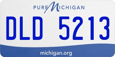 MI license plate DLD5213
