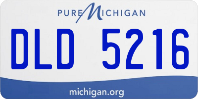 MI license plate DLD5216