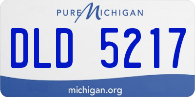 MI license plate DLD5217