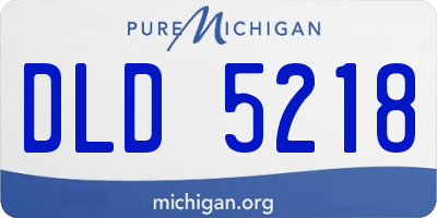 MI license plate DLD5218