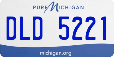 MI license plate DLD5221