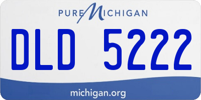 MI license plate DLD5222