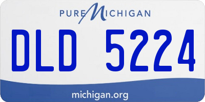 MI license plate DLD5224
