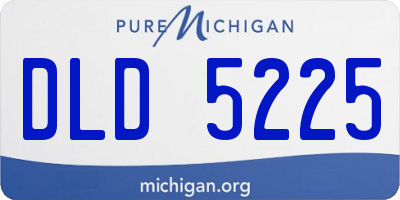MI license plate DLD5225