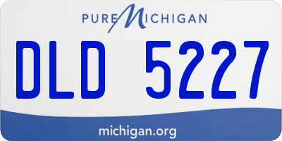 MI license plate DLD5227