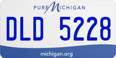 MI license plate DLD5228