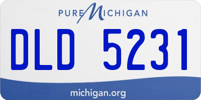 MI license plate DLD5231