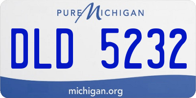 MI license plate DLD5232