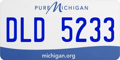 MI license plate DLD5233