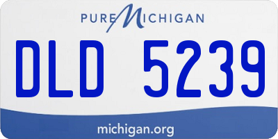 MI license plate DLD5239