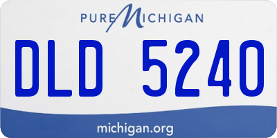 MI license plate DLD5240