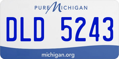 MI license plate DLD5243