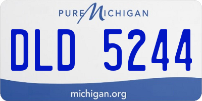 MI license plate DLD5244