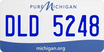 MI license plate DLD5248