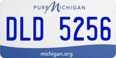 MI license plate DLD5256