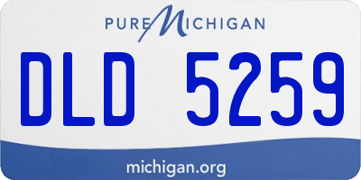MI license plate DLD5259
