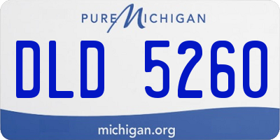 MI license plate DLD5260