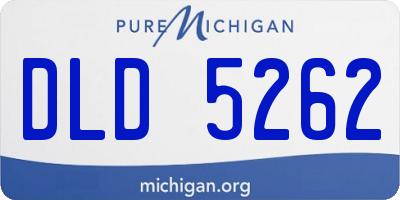 MI license plate DLD5262