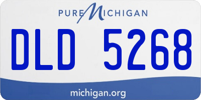 MI license plate DLD5268