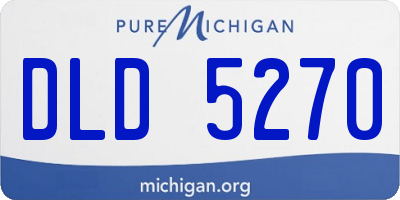 MI license plate DLD5270