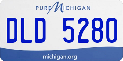 MI license plate DLD5280