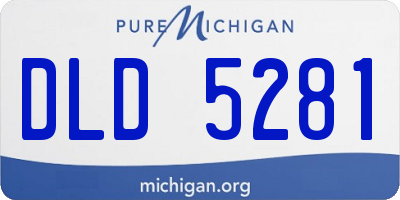 MI license plate DLD5281